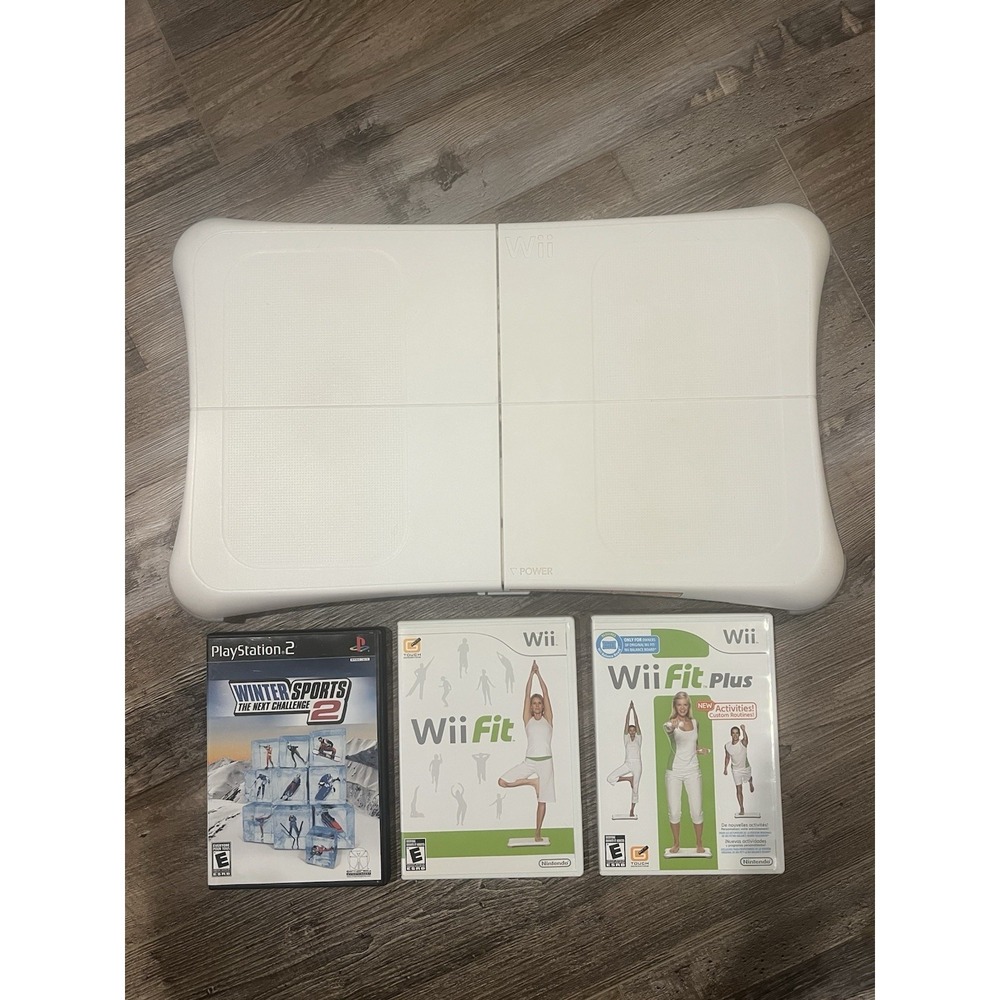 Wii Fit Plus‎ Winter Sports 2 Game Lot Balance Board